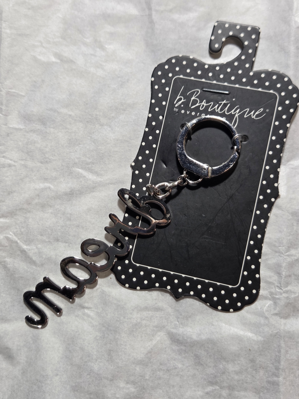 Dream Script Keychain - Silver - Picture 2 of 3